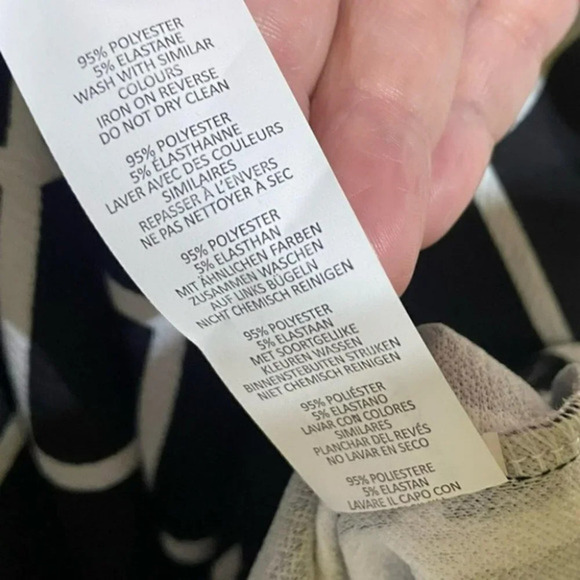 Boohoo US18 plus-size black + white grid print plunge skater dress NEW - Picture 6 of 6